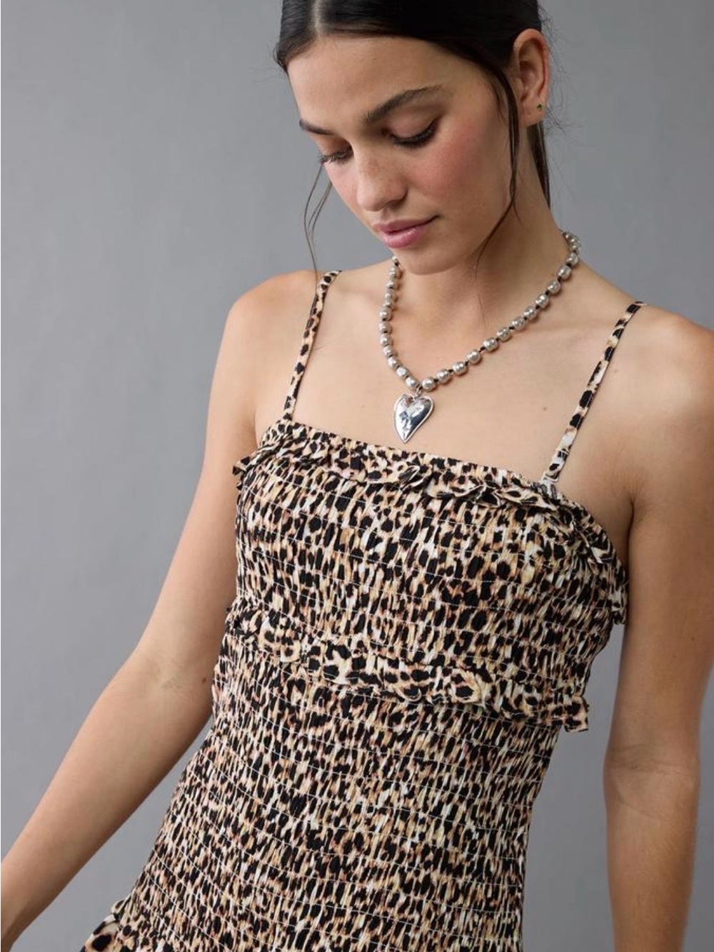 AE Smocked Ruffle Mini Dress - Picture 3 of 6